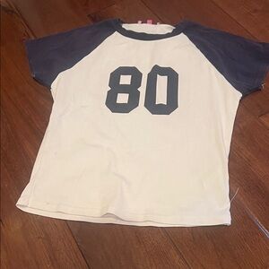 Edikted Kids Navy and White Graphic Tee
